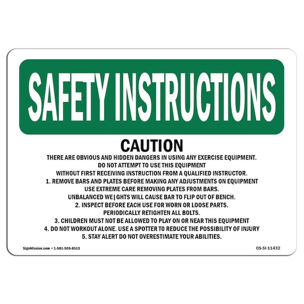 OSHA Sign, There Are Obvious & Hidden Dangers, 18in X 12in Alum, 12" W, 18" L, Landscape